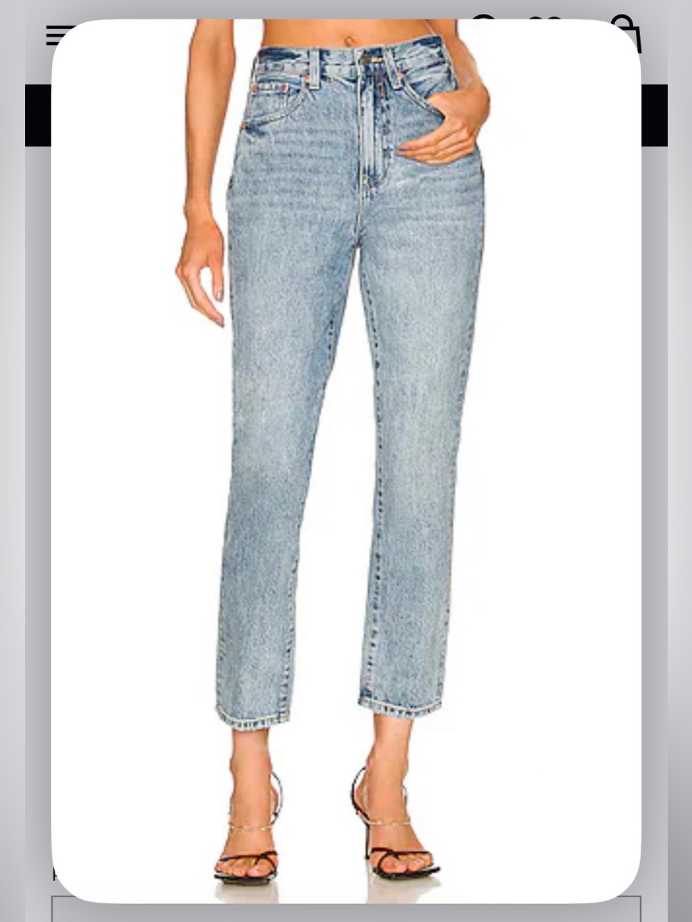 pistola Light Blue High-Rise Straight Leg Jeans